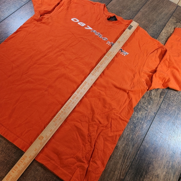 Vintage Y2K Ralph Lauren Polo Jeans Co T-Shirt Crewneck Tee Men's Size XL Orange - Picture 7 of 9